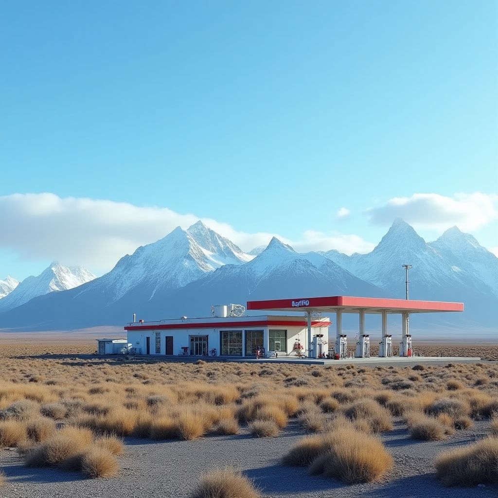 Estación YPF en Patagonia